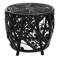 Mataram Black Natural Rattan Side Table