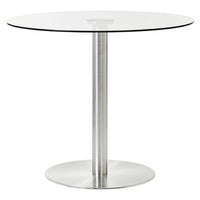 Metropolitan Round Silver Finish Dining Table