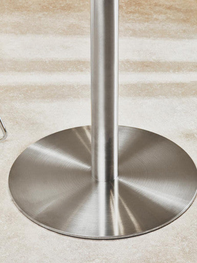 Metropolitan Round Silver Finish Dining Table