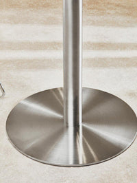 Metropolitan Round Silver Finish Dining Table