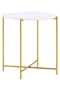 Trosa White Top Side Table
