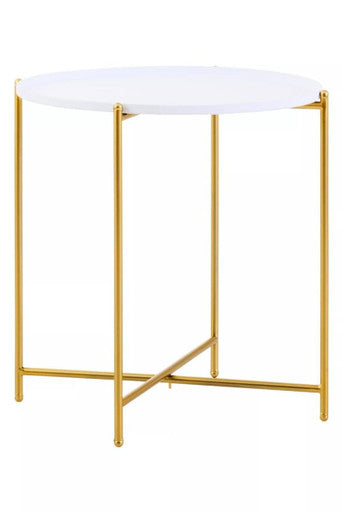 Trosa White Top Side Table