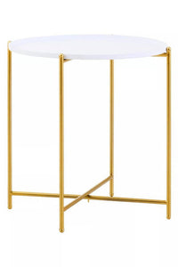 Trosa White Top Side Table