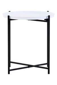 Trosa Side Table with Round White Top