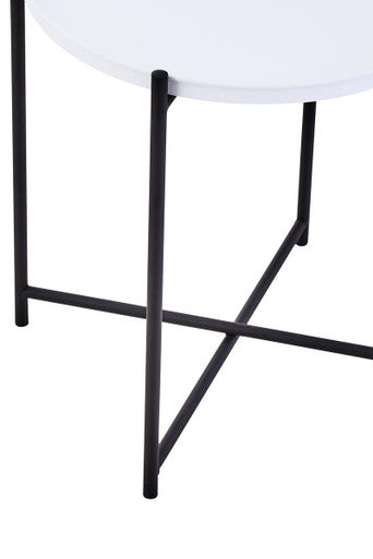 Trosa Side Table with Round White Top