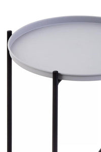 Trosa Side Table with Round Grey Top