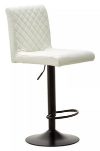 Baina High Back White Leather Effect Bar Chair