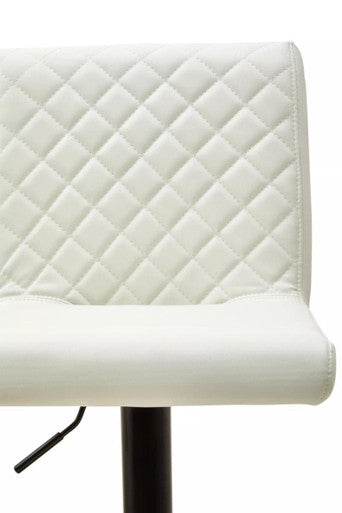 Baina High Back White Leather Effect Bar Chair