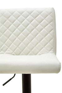 Baina High Back White Leather Effect Bar Chair