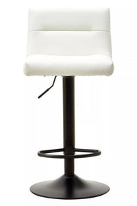Baina White Leather Effect Bar Stool