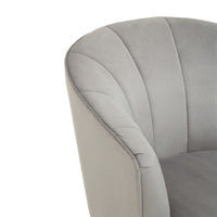 Yolanda Grey Velvet Chair