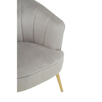 Yolanda Grey Velvet Chair