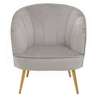 Yolanda Grey Velvet Chair