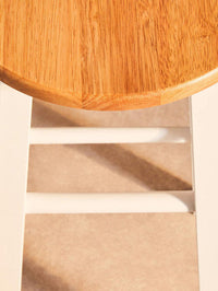 Chester White and Natural Wooden Kitchen/Bar Stool