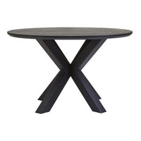 Salford Dining Table With Black Metal Legs
