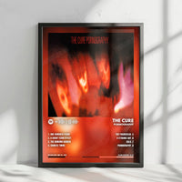 The Cure "Pornography" Album Cover Poster - with Complete Tracklist