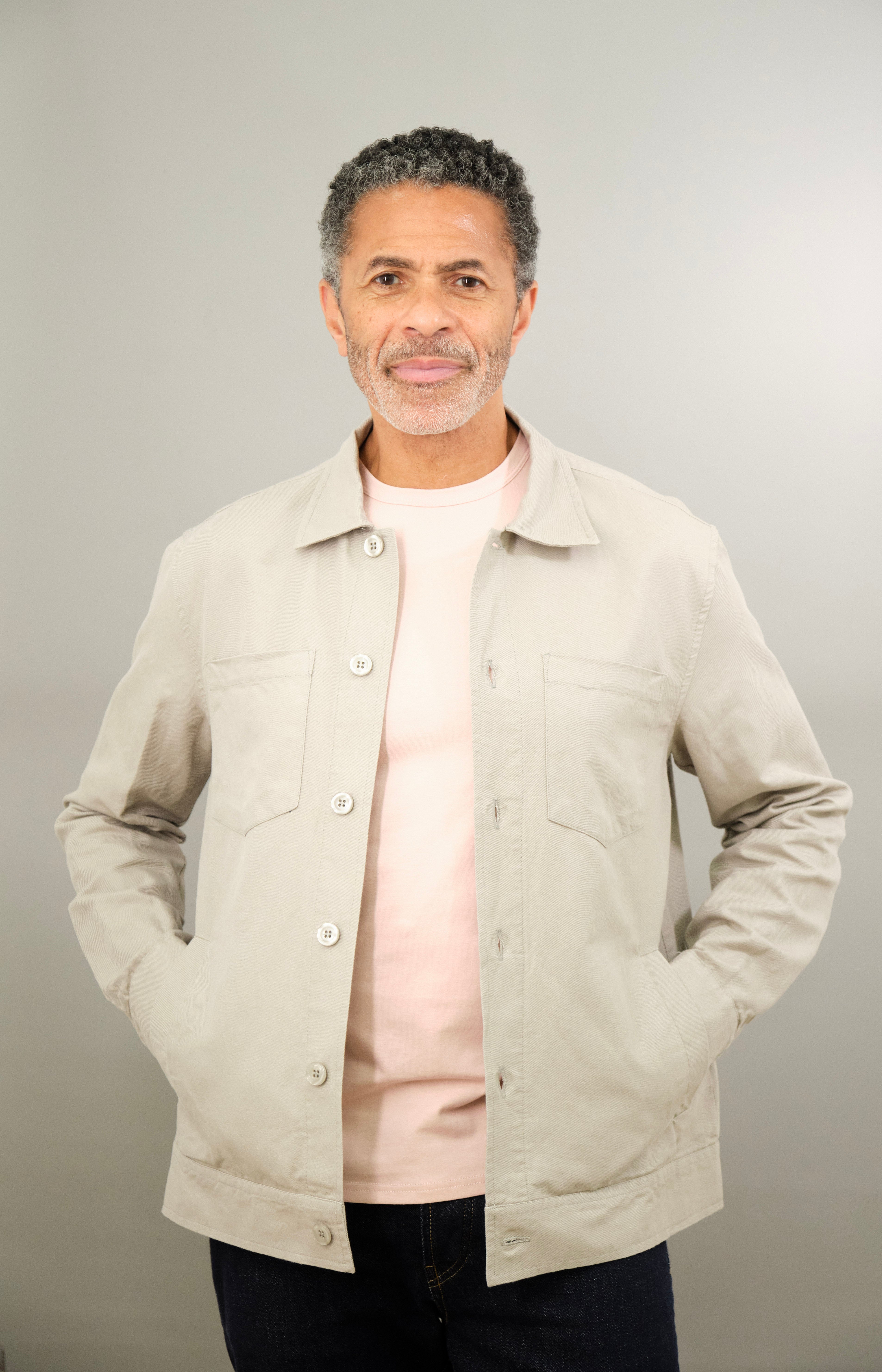 Turner Long Sleeve Jacket - Cotton Linen Stone