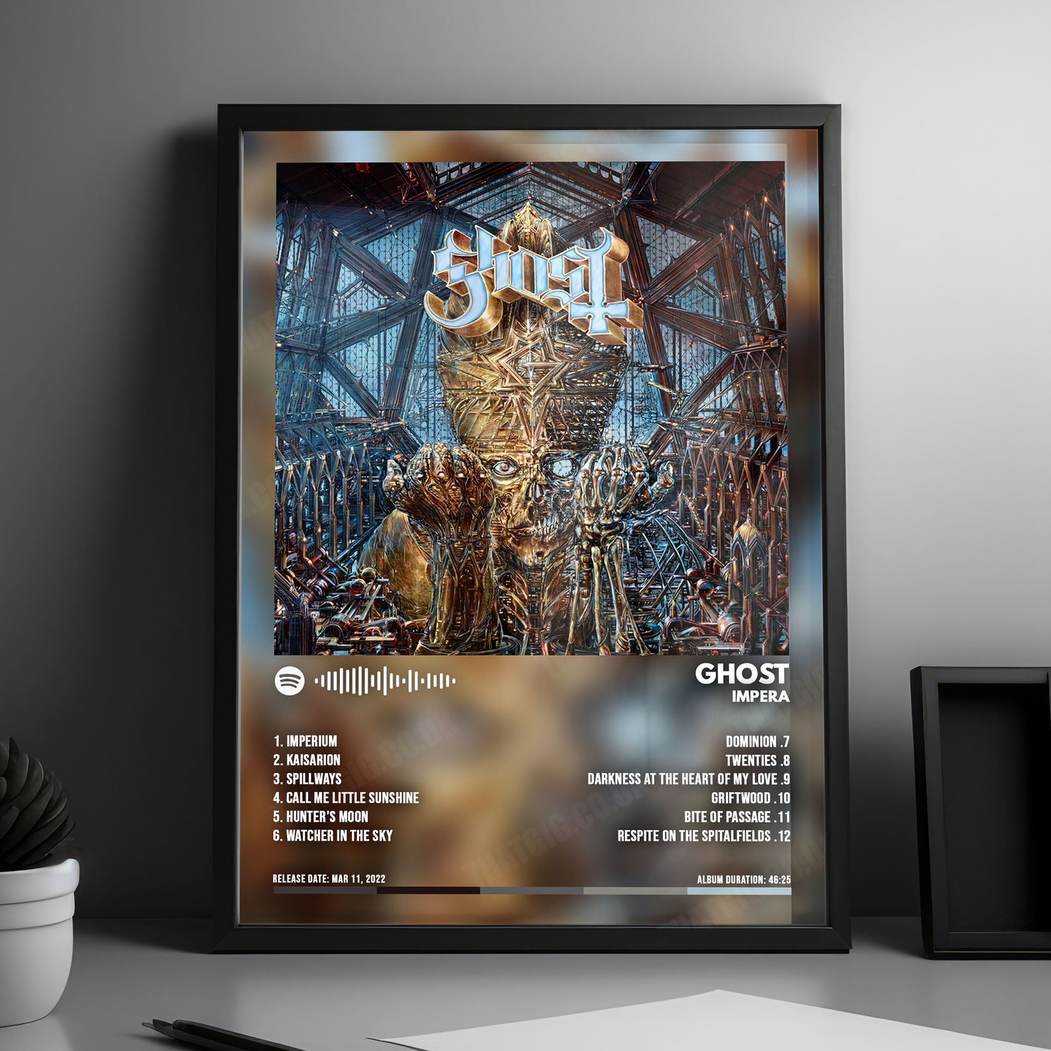 Ghost "Impera  " Album Cover Poster - with Complete Tracklist