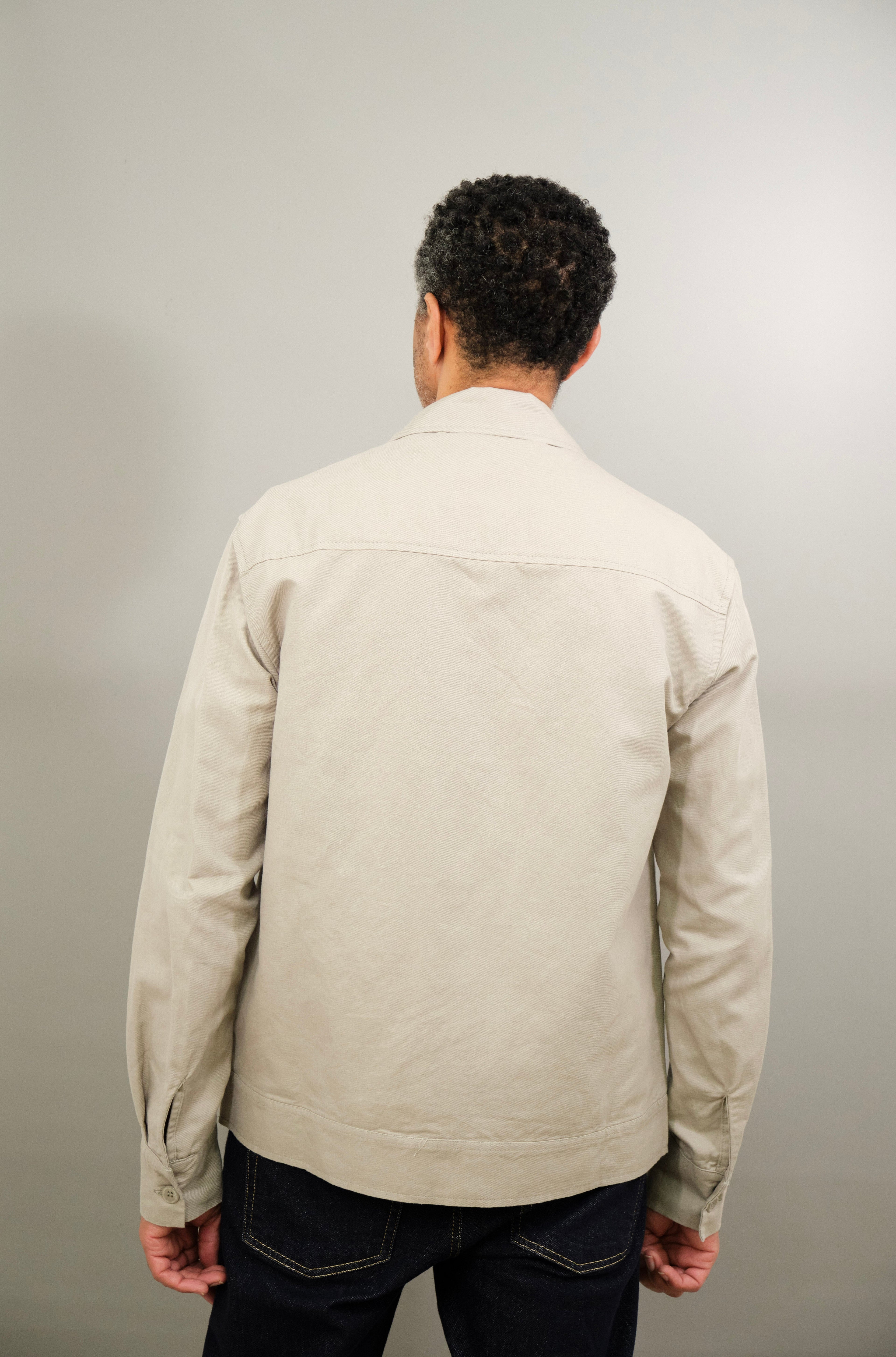 Turner Long Sleeve Jacket - Cotton Linen Stone