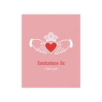 Fontaines DC - I Love You - Irish Claddagh (Pink + Red)