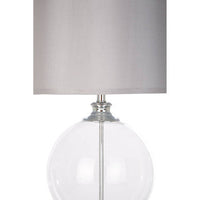 Edna Small Silver Silk Shade Table Lamp