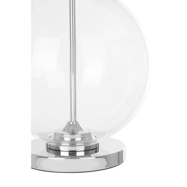 Edna Small Silver Silk Shade Table Lamp