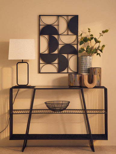 Lucas Natural and Black Table Lamp