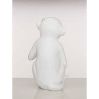 Boho White Finish Monkey Lamp