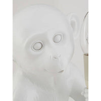 Boho White Finish Monkey Lamp