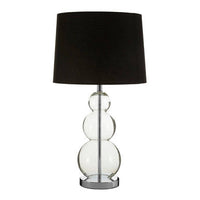 Luke Black Fabric Shade Table Lamp