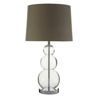 Luke Grey Fabric Shade Table Lamp