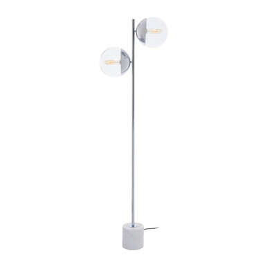 Revive Chrome Finish 2 Light Floor Lamp