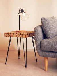 Stockholm Matte Black Curved Table Lamp