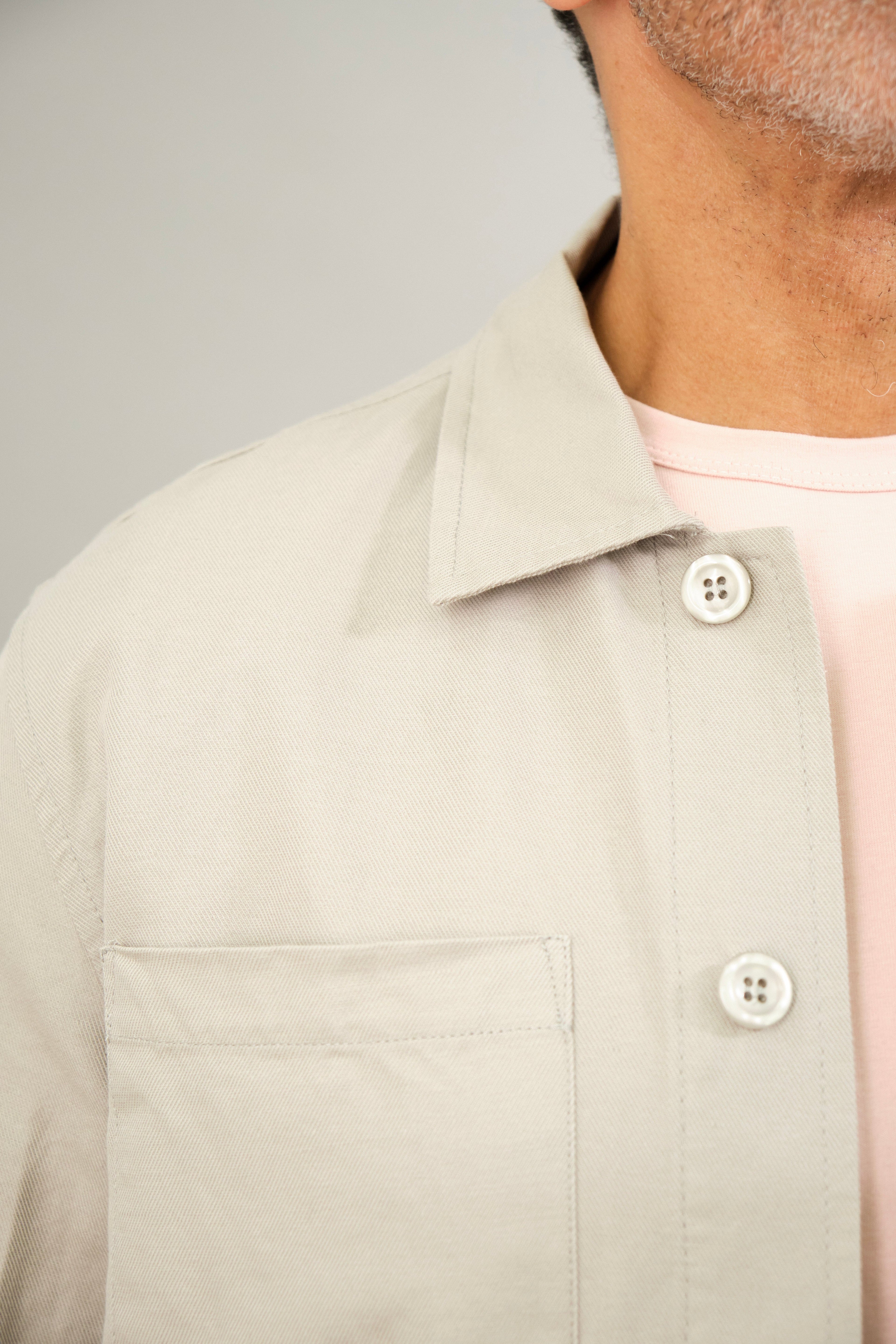 Turner Long Sleeve Jacket - Cotton Linen Stone