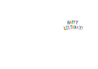 Happy Birthday Card - Age 1 (105 x 148 mm)