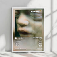 Rammstein "Mutter" Album Cover Poster - with Complete Tracklist