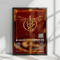 Lamb of God "Wrath  " Album Cover Poster - with Complete Tracklist