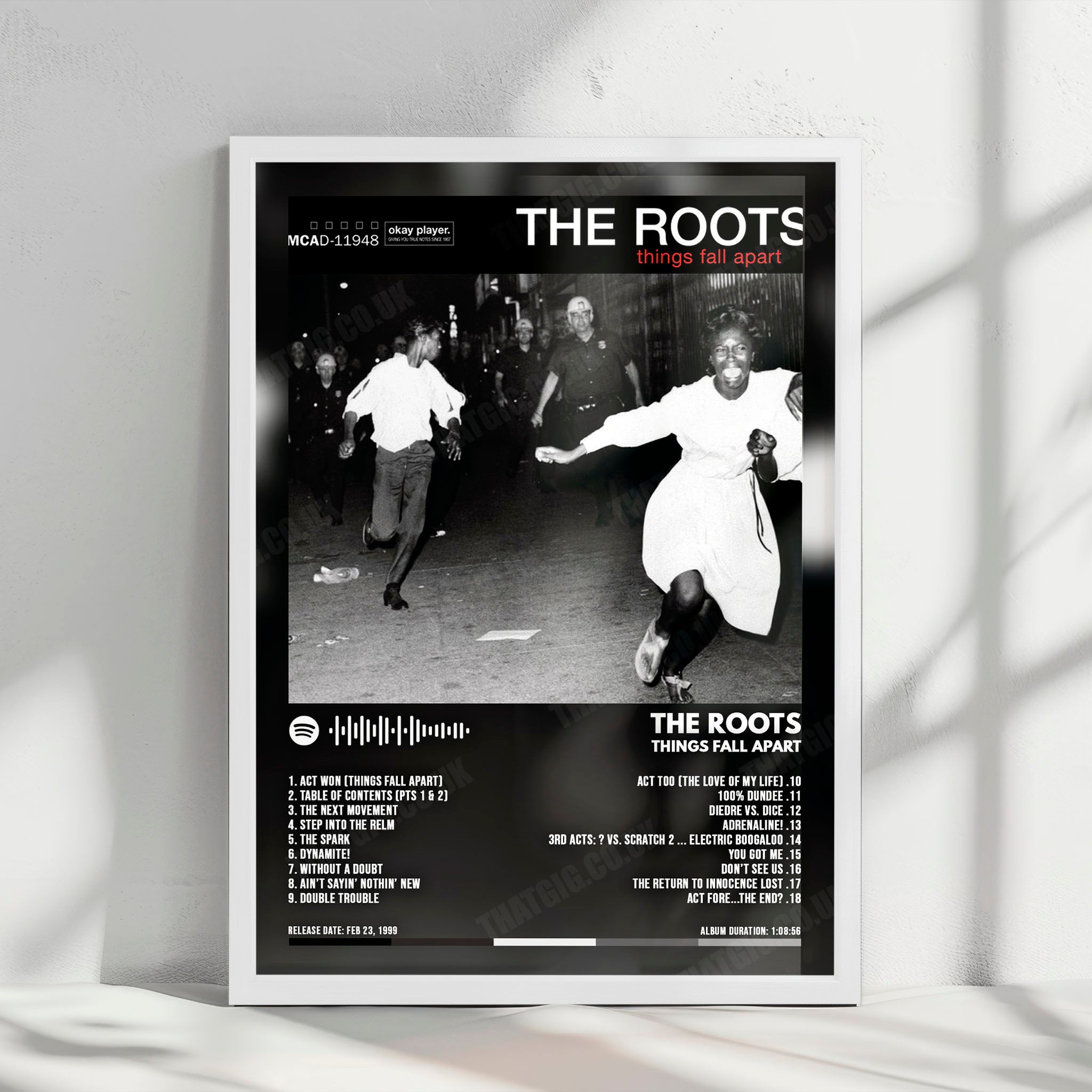 The Roots "Things Fall Apart" Album Cover Poster - with Complete Tracklist