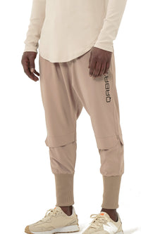 QL Pantalon Cross Over in Taupe