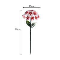 Solar Floral Garden Stake Lights Metal Flowers 4pc