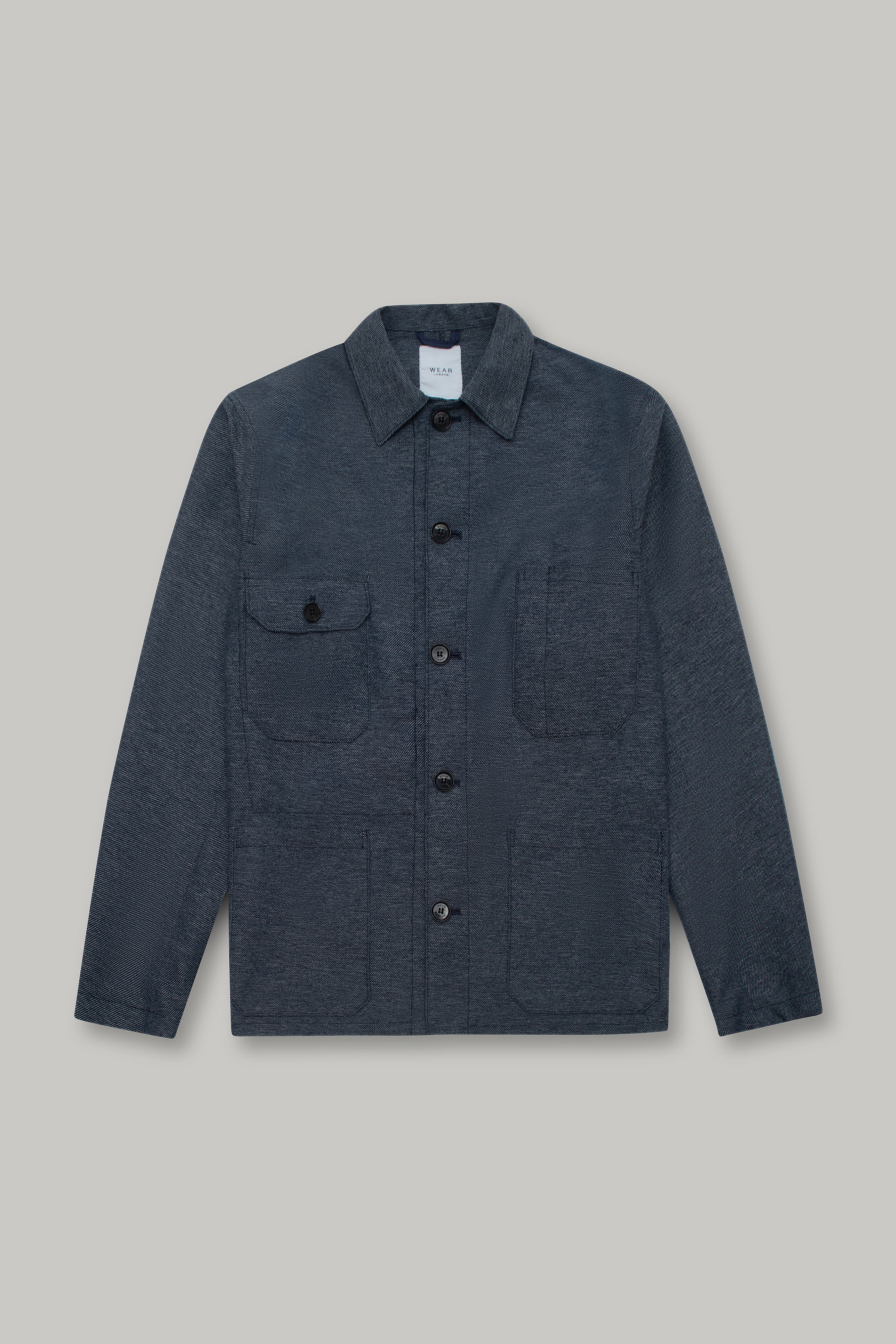 James Four Pocket Jacket - Sky Blue Twill