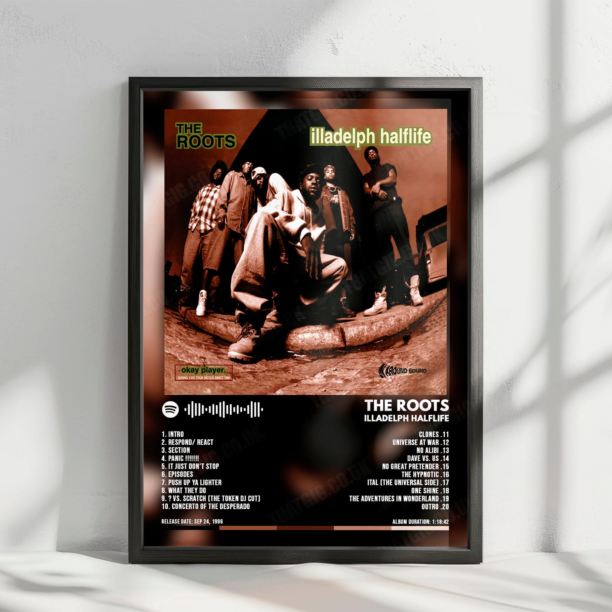 The Roots "Illadelph Halflife" Album Cover Poster - with Complete Tracklist