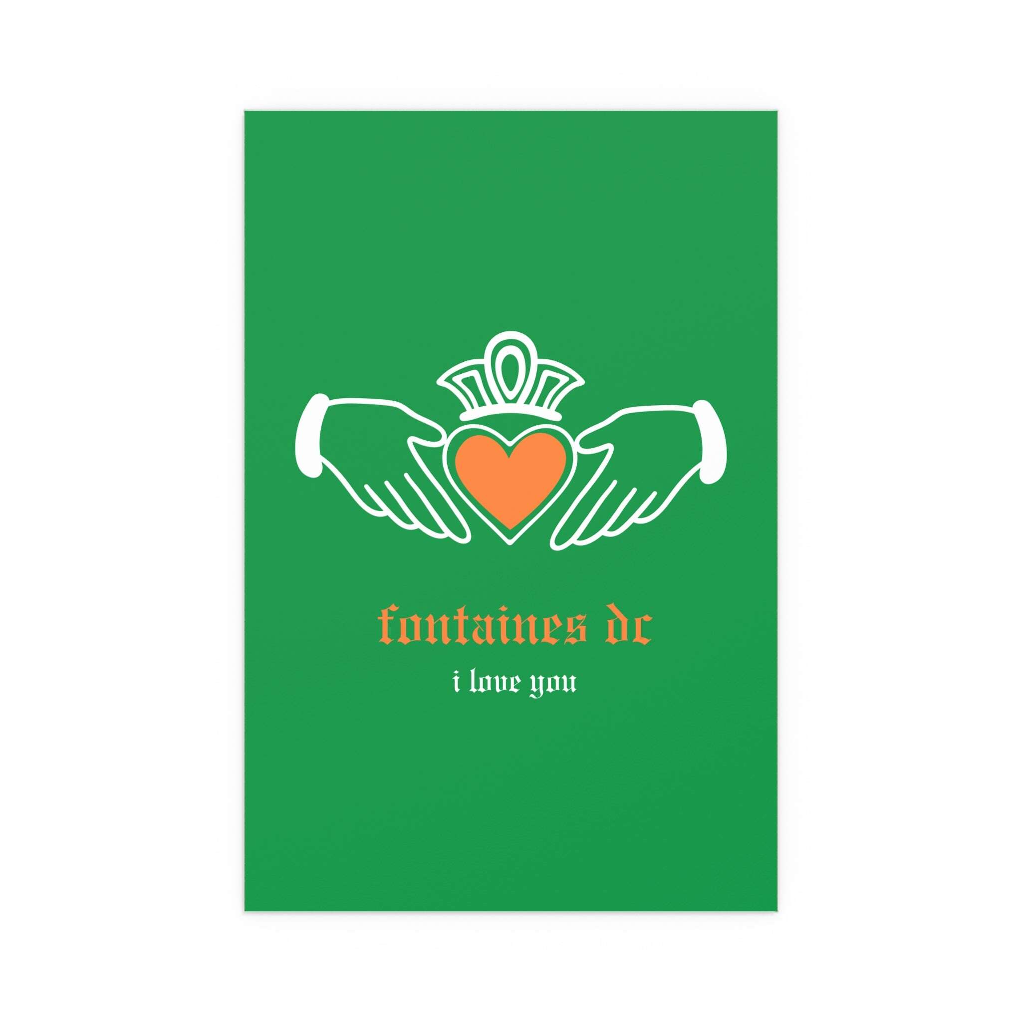 Fontaines DC - I Love You - Irish Claddagh (Tricolour)