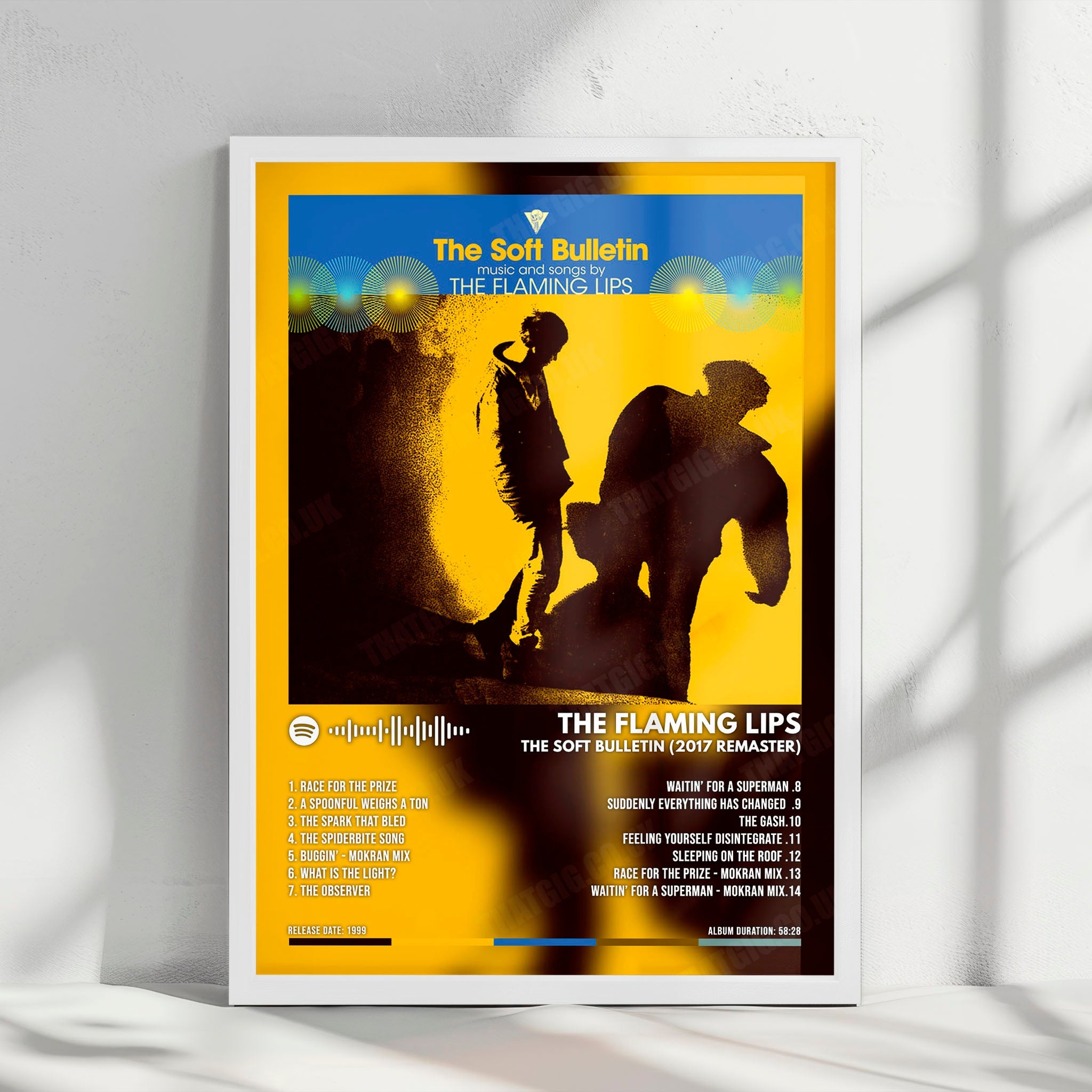 The Flaming Lips "The Soft Bulletin" Album Cover Poster - with Complete Tracklist