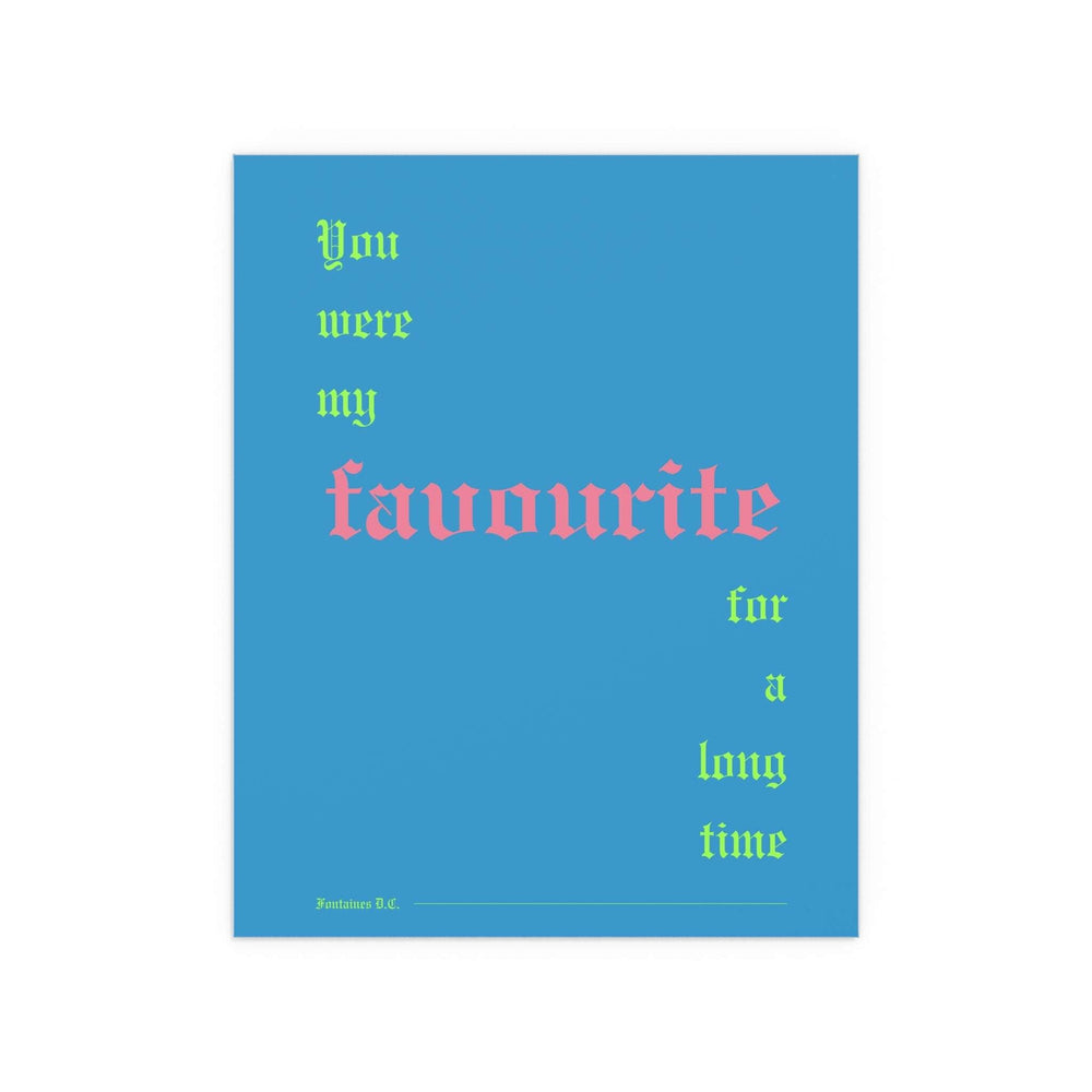 Fontaines DC - Favourite Poster (Romance Blue)