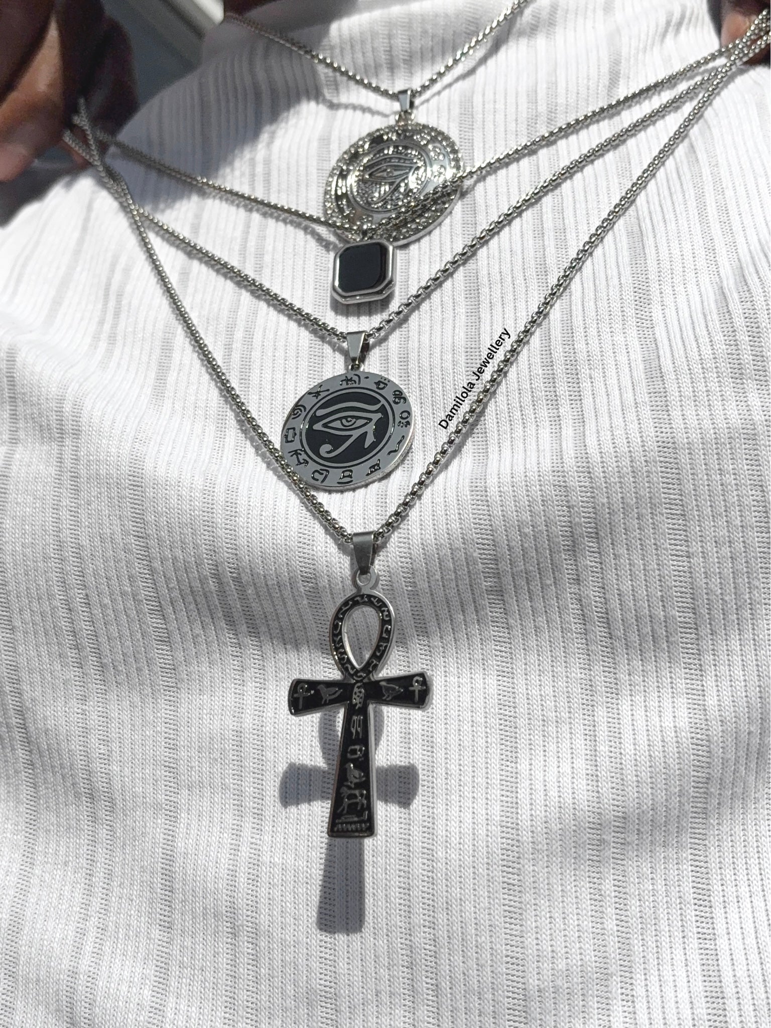 Ancient Ankh Noir Necklace