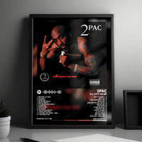 2Pac "All Eyez on Me" Album Cover Poster - with Complete Tracklist