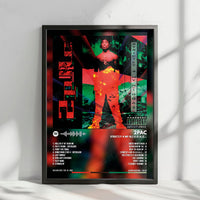 2Pac "Strictly 4 My N.I.G.G.A.Z." Album Cover Poster - with Complete Tracklist
