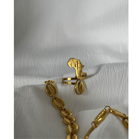 Africa Cowrie Shell Ring - Silver/Gold