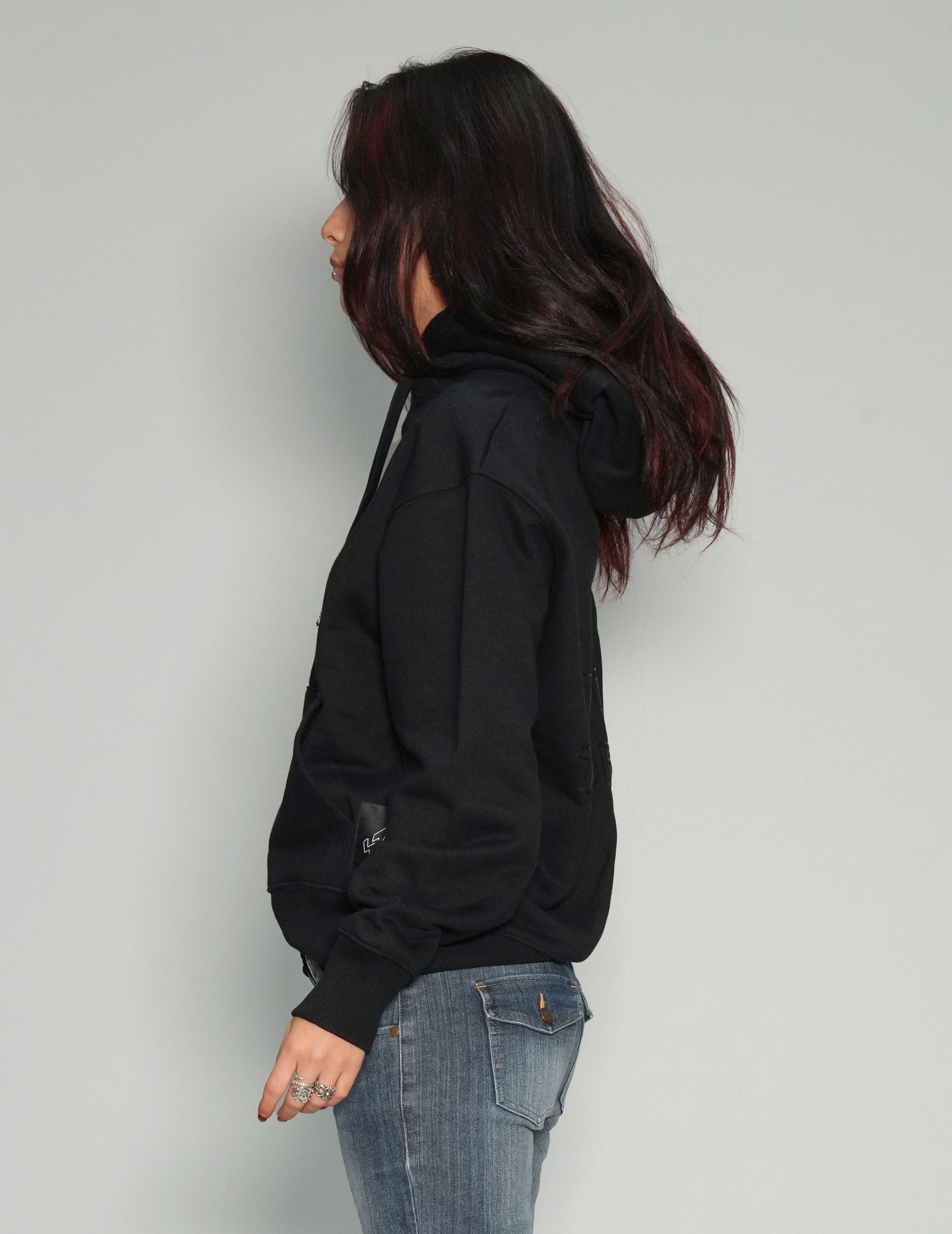 ST Hoodie in Black with Black Logo
